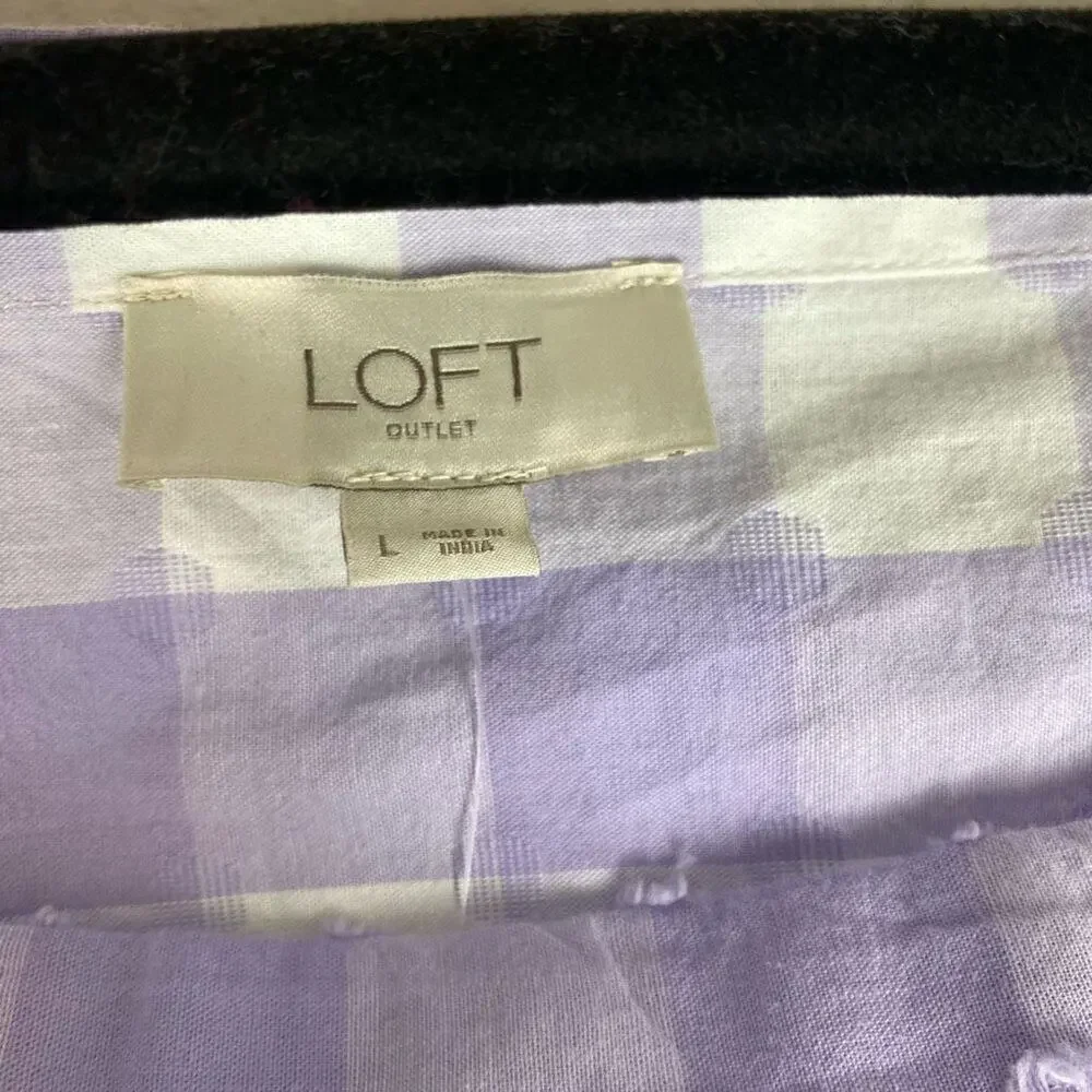 NWOT | LOFT Gingnam Square Neck Tie Front Top D99